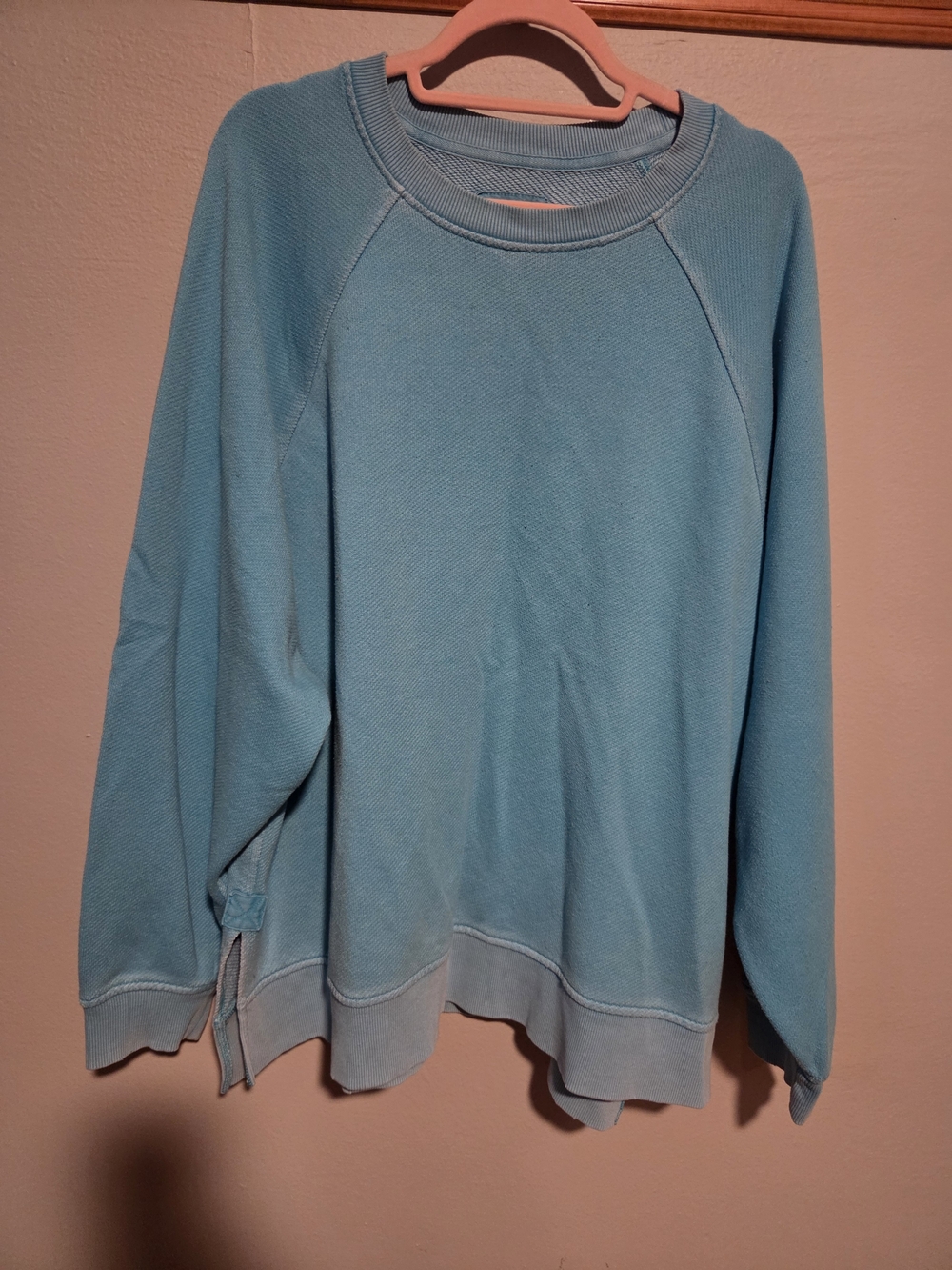 aerie Light Blue Crewneck Pullover Sweatshirt